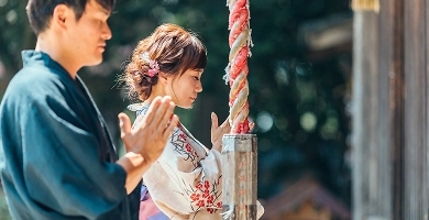 新春祈願の御祈祷の風景
