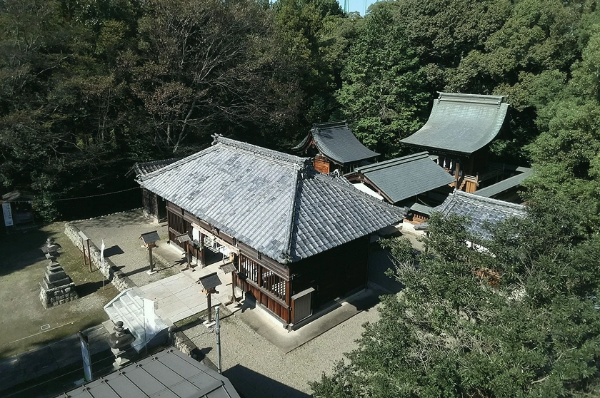 上之雷電神社 航空写真