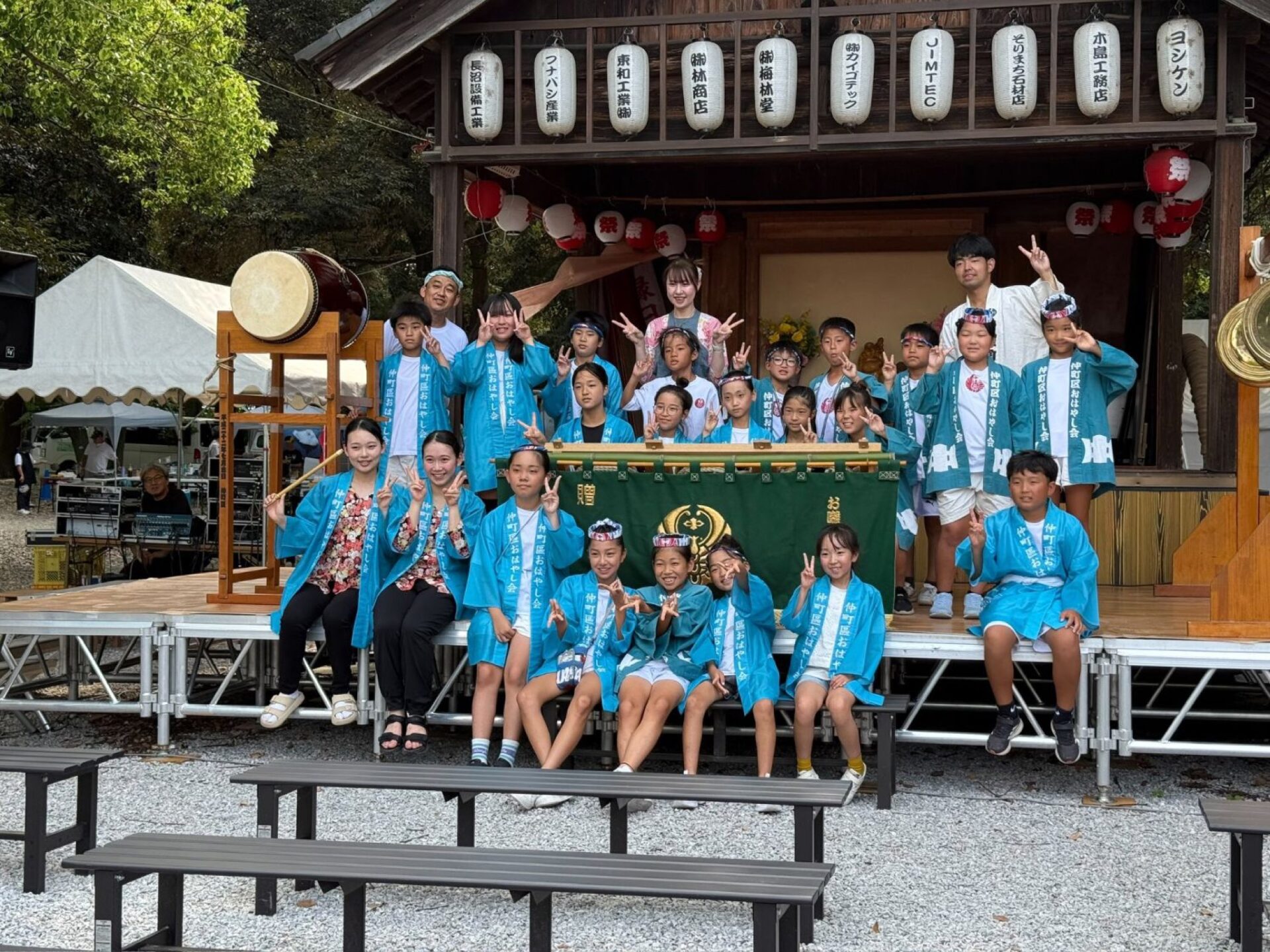 上之雷電神社 例大祭 仲町区おはやし会の子どもたち 熊谷